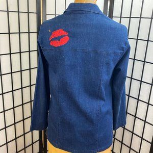 Vintage Embroidered Denim Jacket - Wallys Picks
